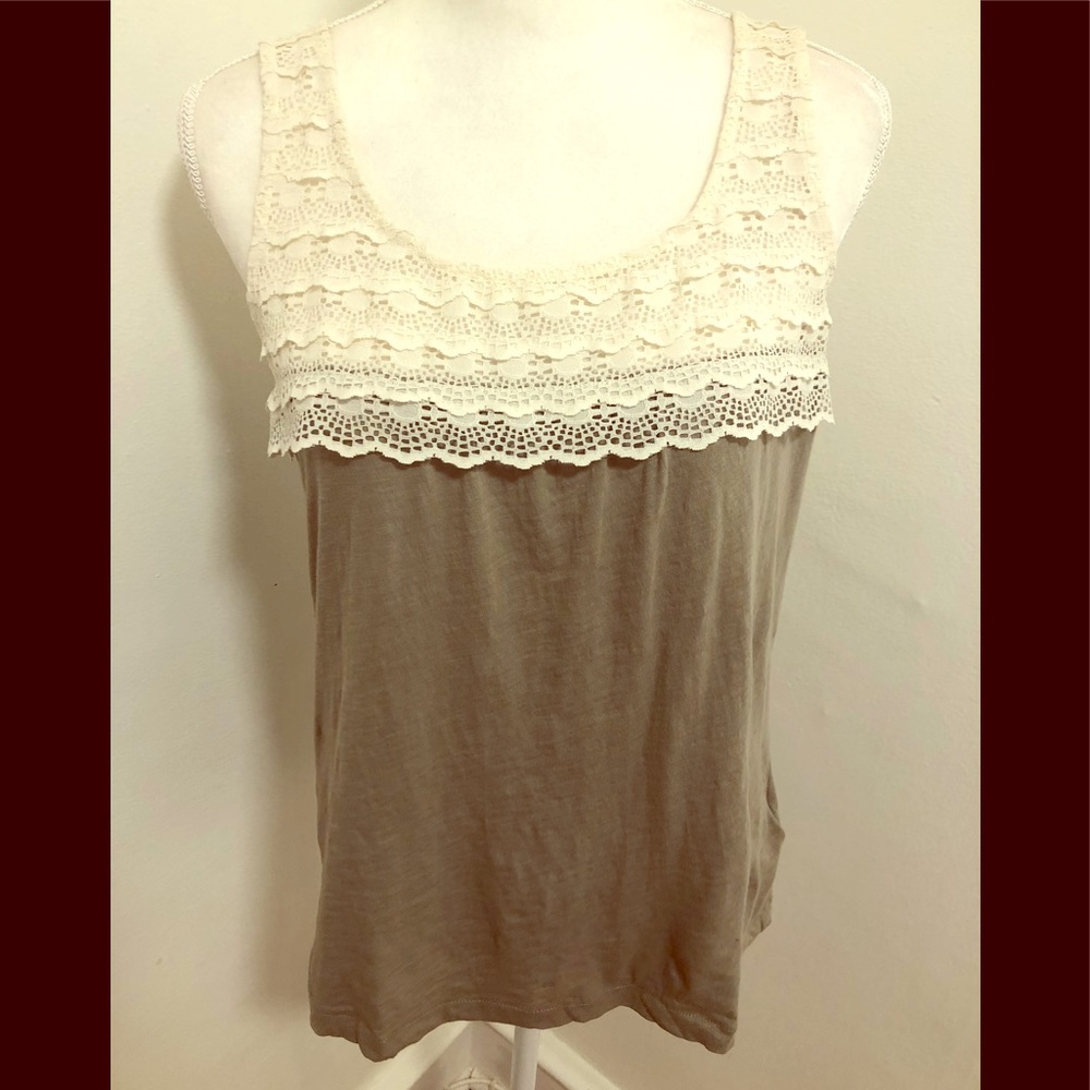 J. Crew Sleeveless Top Lace Detail Size Small